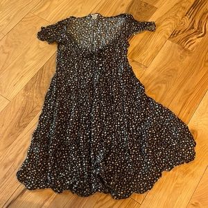 American eagle floral black dress. size: xs!